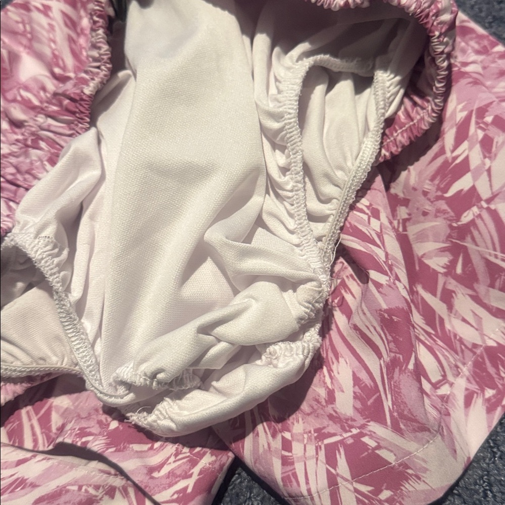 Set of 2 pair Tropical Pink Women's Athletic Shorts - Picture 4 of 6
